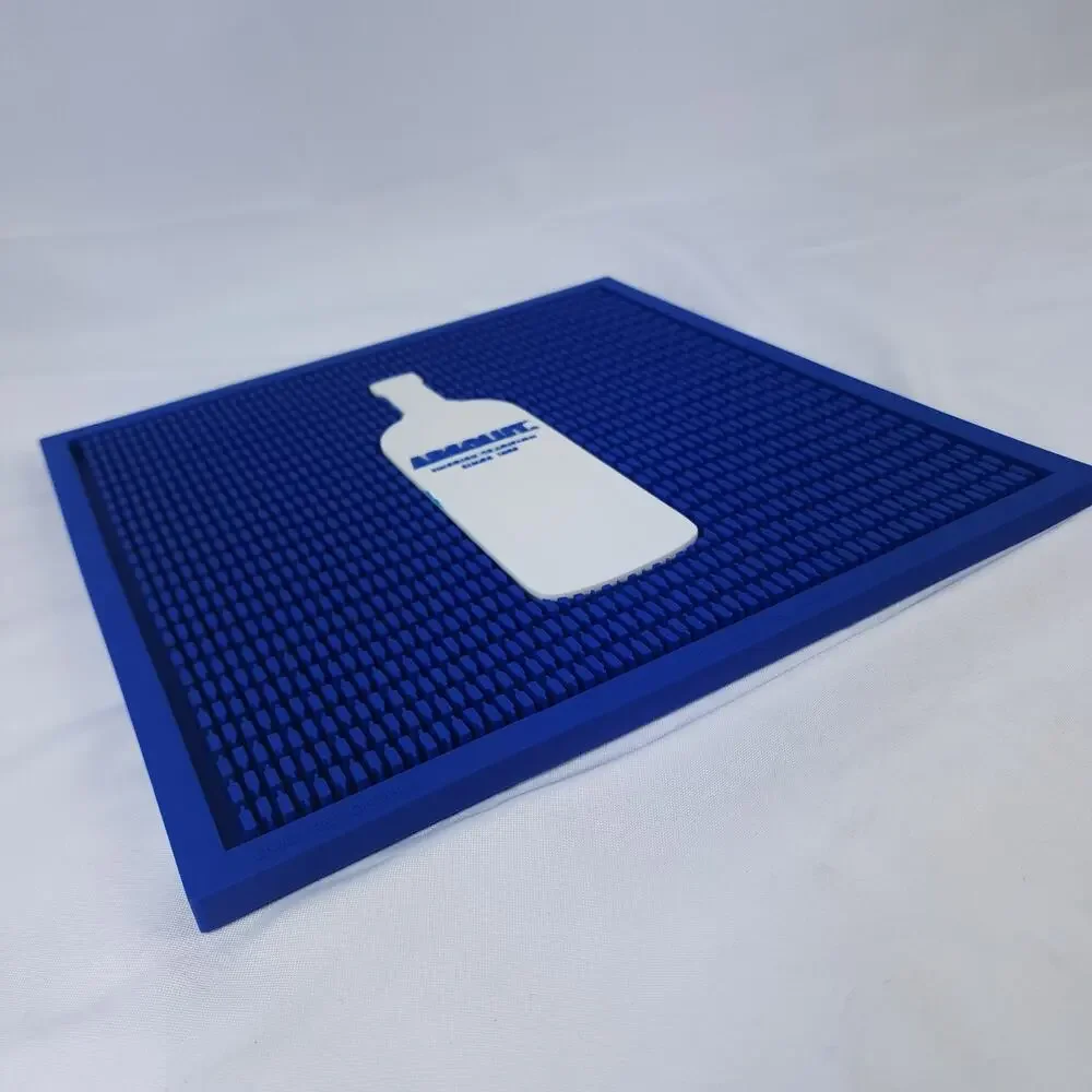 Absolut Vodka Blue Rubber Bar Mat Spill Mat Drink Rail Bottle Logo Swedish